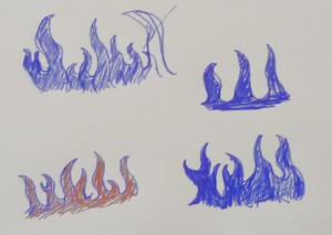 Flames sketch