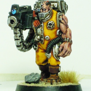 Servitor with heavy bolter